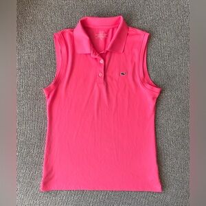 Women's Pink Vineyard Vines Performance Polo Tank, size XL